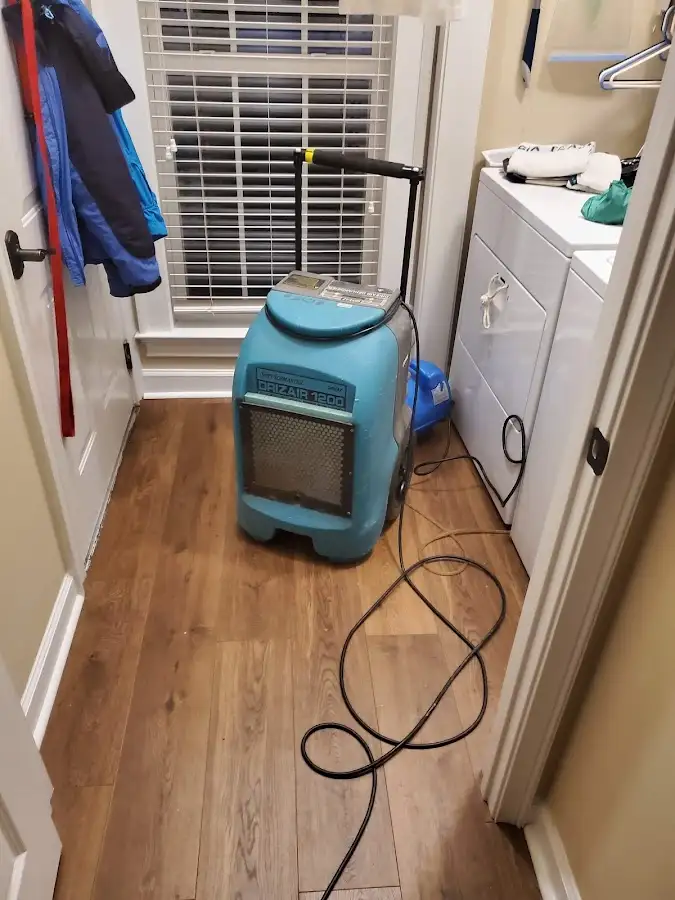 Commercial dehumidifier deployed for Flood Damage Cleanup in Elkins